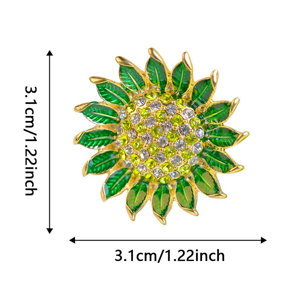 Spille per Donna Elegante Spilla Girasole con Strass Gioielli Estetici Gioielli da Costume Stile Erodio Regali per Donne