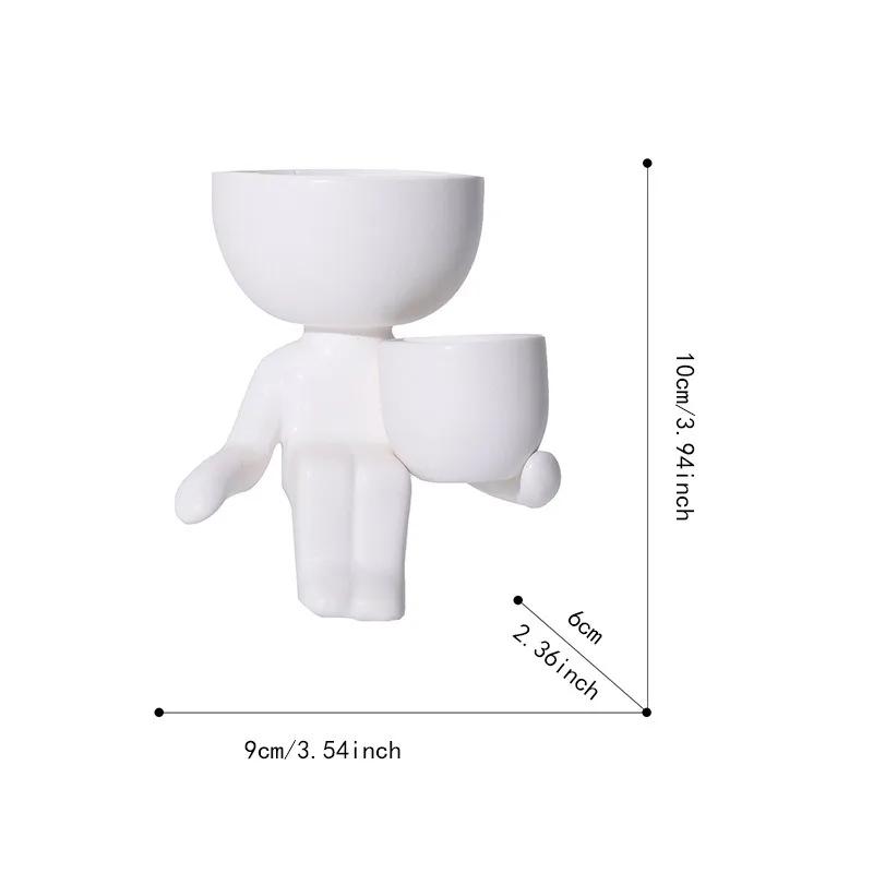 Nordic Simple Bean Flower Pot Mini Personality Succulent Flower Pot PlantFigure Ceramic Vase Home Decoration Garden Decoration
