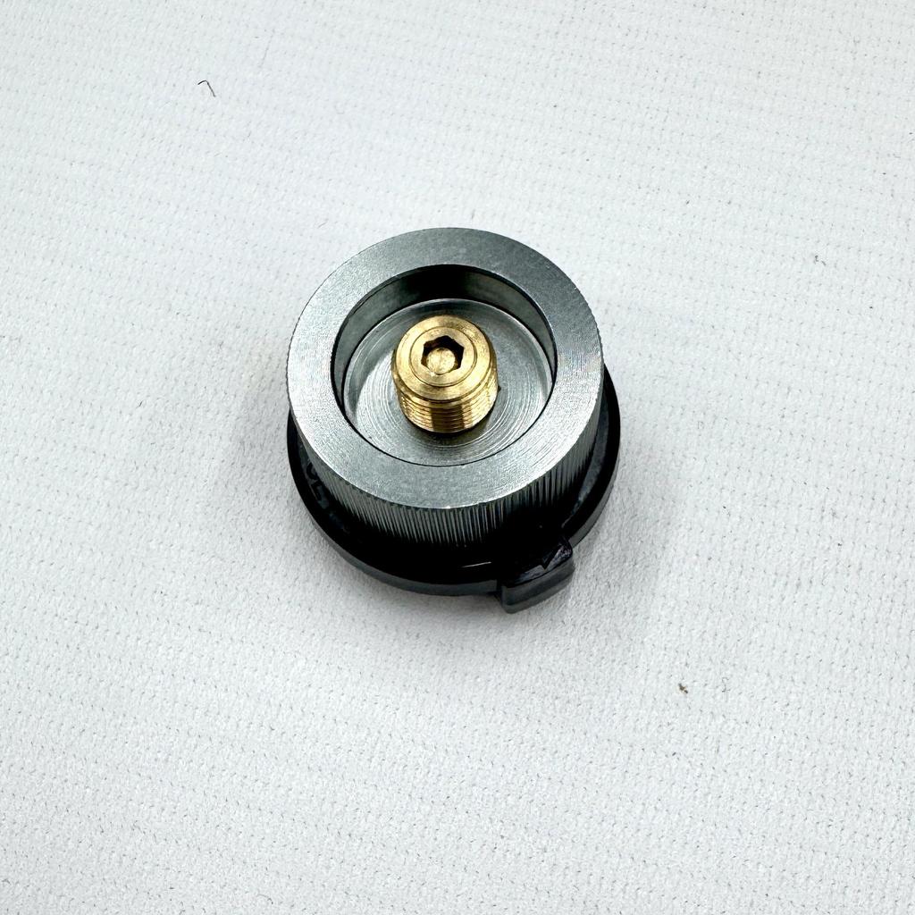 Portable Self-Locking Gas Tank Adapter with Anti-Roll Bracket for Camping Stoves