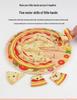 Wooden Pretend Play Kitchen Set: Cutting Vegetables, Mushrooms, and Pizza for Kids