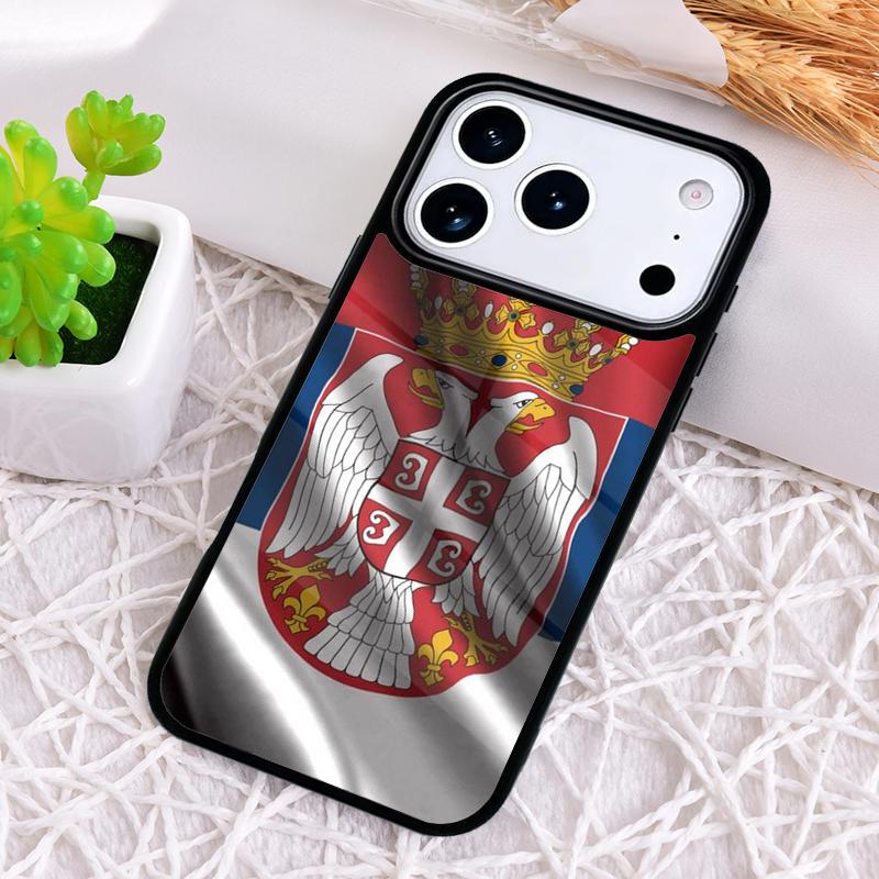 Serbia Flag Shockproof Phone Case for iPhone 17 Air 16e 15 11 12 14 13 Pro Max Cover Coque