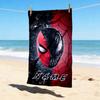 Custom Name Spider-Man Team-Up Stylish Digital Printing Beach Towel Quick‑Drying Absorbent Blanket for Beach Pool Gym Travel