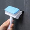 2-In-1 Non-Woven Cloth Glass Cleaner Brush Sponge Wiper Scraper Glass Wiper Brush for Mirrors Shower Doors Windows