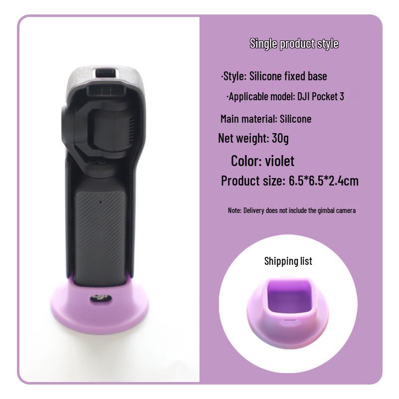 DJI Pocket 3 Kompatible Silikonbasis: Stabile rutschfeste Tischhalterung für Action-Gimbal-Kamera.