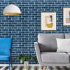 Plane 3D Effect Blue Brick Wallpaper Self-Adhesive Paper For Bedroom Home Decoration Peel And Stick Wall Sticks Easy To Paste