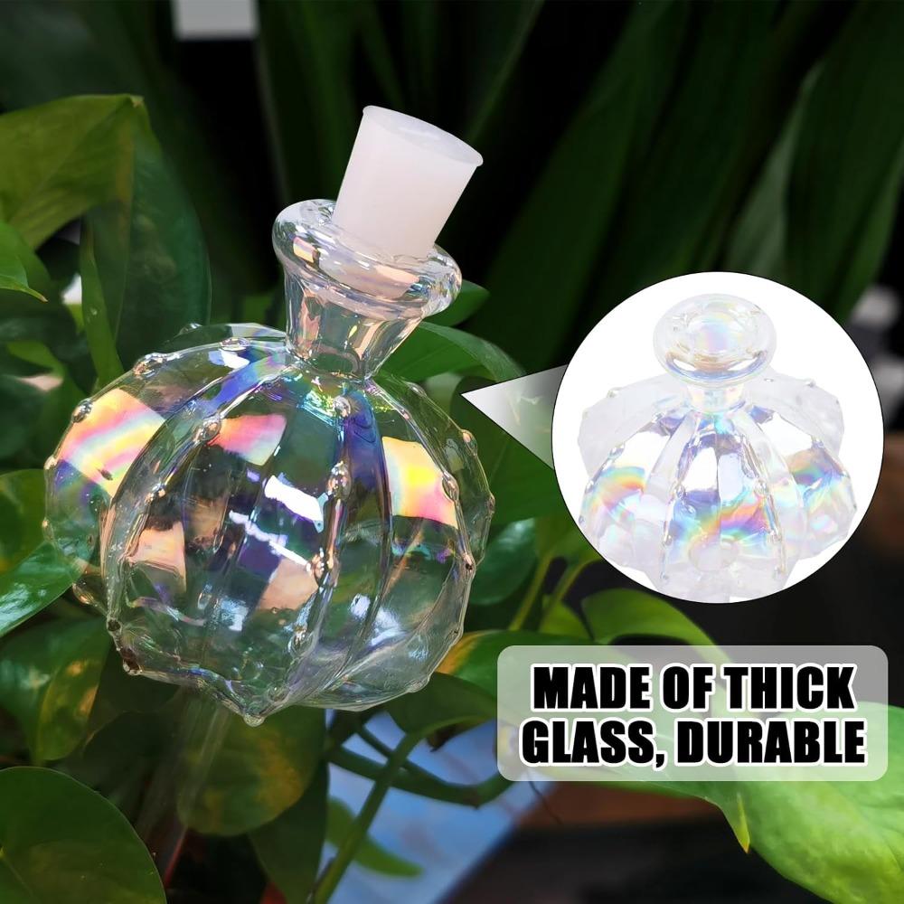 4pcs Self Watering Planter Insert Plant Watering Devices Plant Watering Bulbs Plant Watering Globes Rainbow Colors Cactus Shape Self Watering Globes