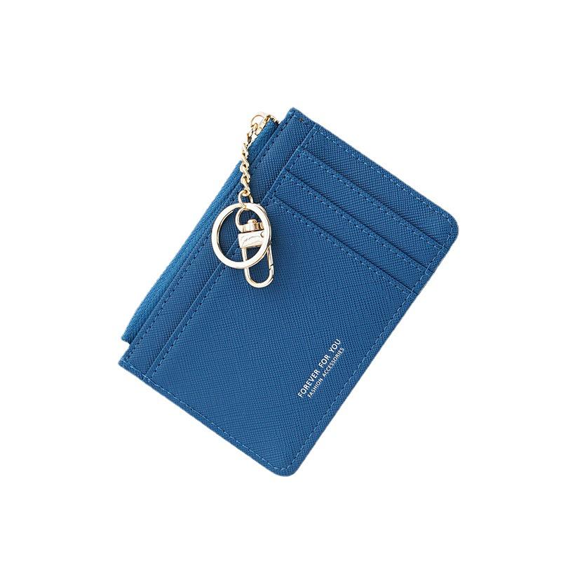 Ultra-Thin Anti-Theft Zipper Card Holder Wallet - Portable & Secure.