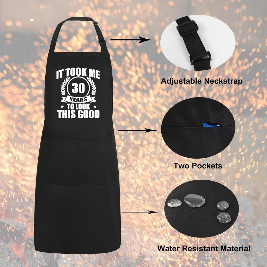 30th 40th 50th 60th 70th Birthday Gifts for Men Women, Kitchen Aprons for Cooking BBQ, Gifts for Dad Grandpa Husband