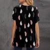 Women's Fashion Casual Print Round-neck Short Sleeves Printed T-shirt