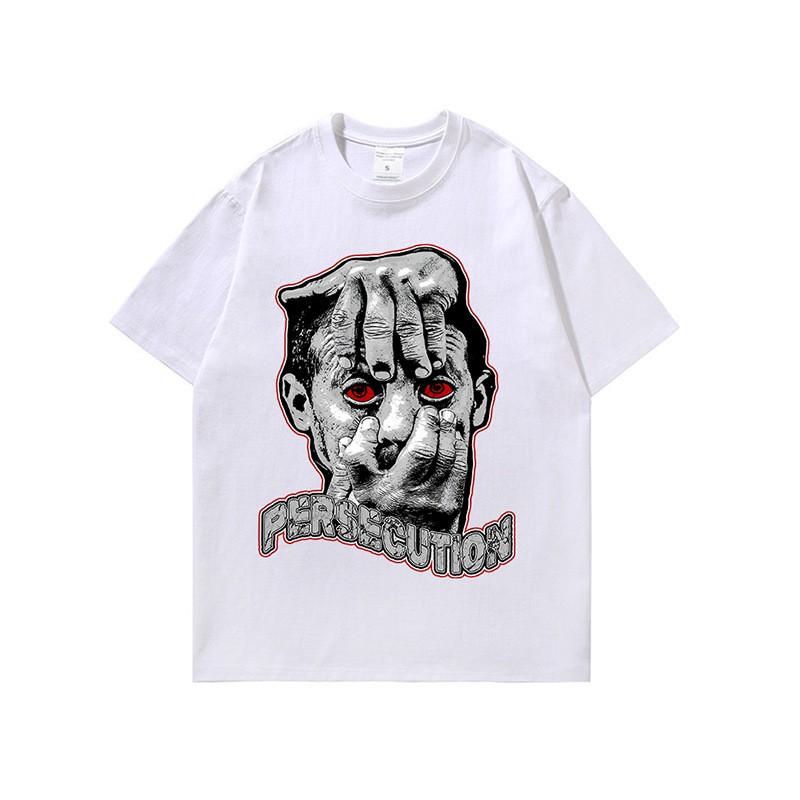 Oversized Vintage Hip Hop Tee Unisex Loose Fit Cotton T-Shirt Streetwear Casual Daily Wear