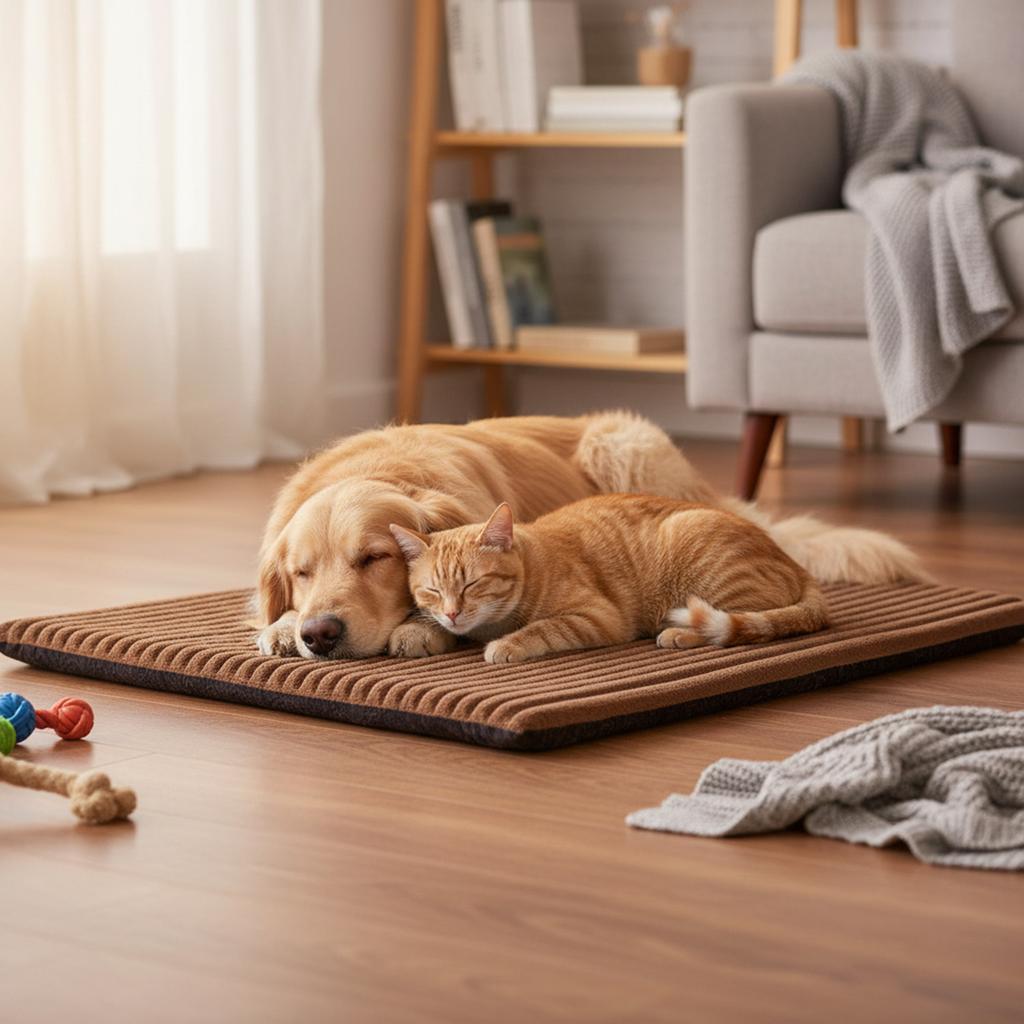 Universal Pet Sleeping Pad Fur Dog Cat Universal Comfort Warm Mat With Non Slip Bottom Soft Warm Cat Dog Cushion For Home Use