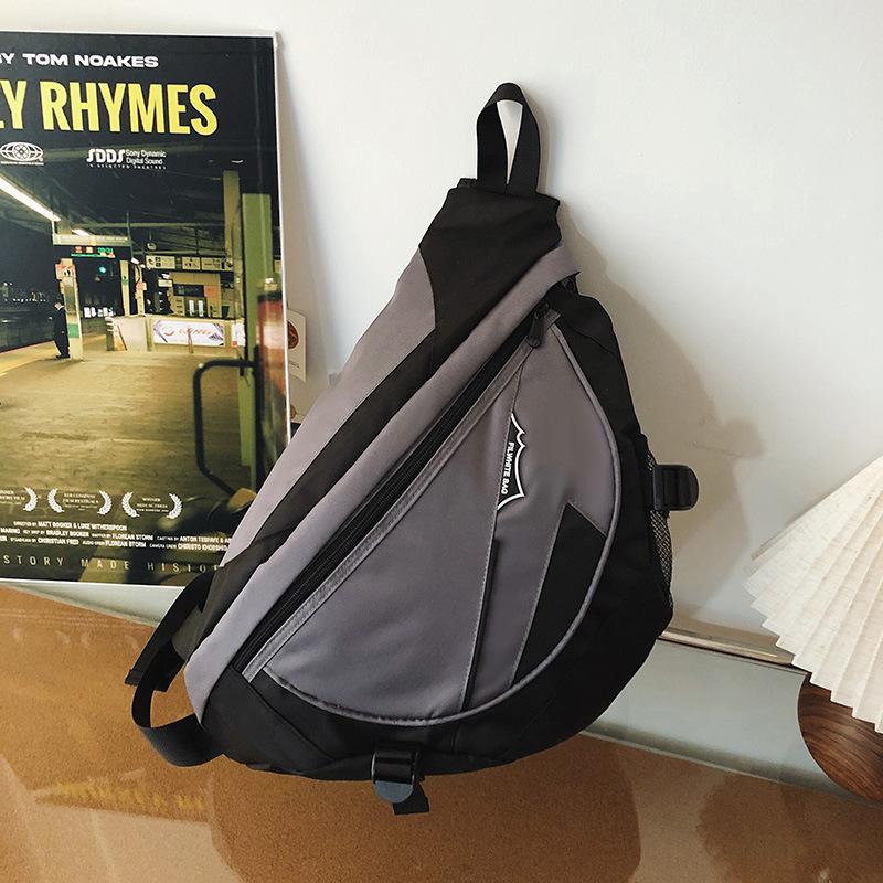 

Locomotive Backpack Riding Crossbody Bag Boys Trendy Cool Motorcycle Satchel Tooling Large Capacity Breast Bag Outdoor Bow And Arrow Bag серый