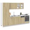 Vidaxl 8-Piece Kitchen Cabinet Set, Sonoma Oak