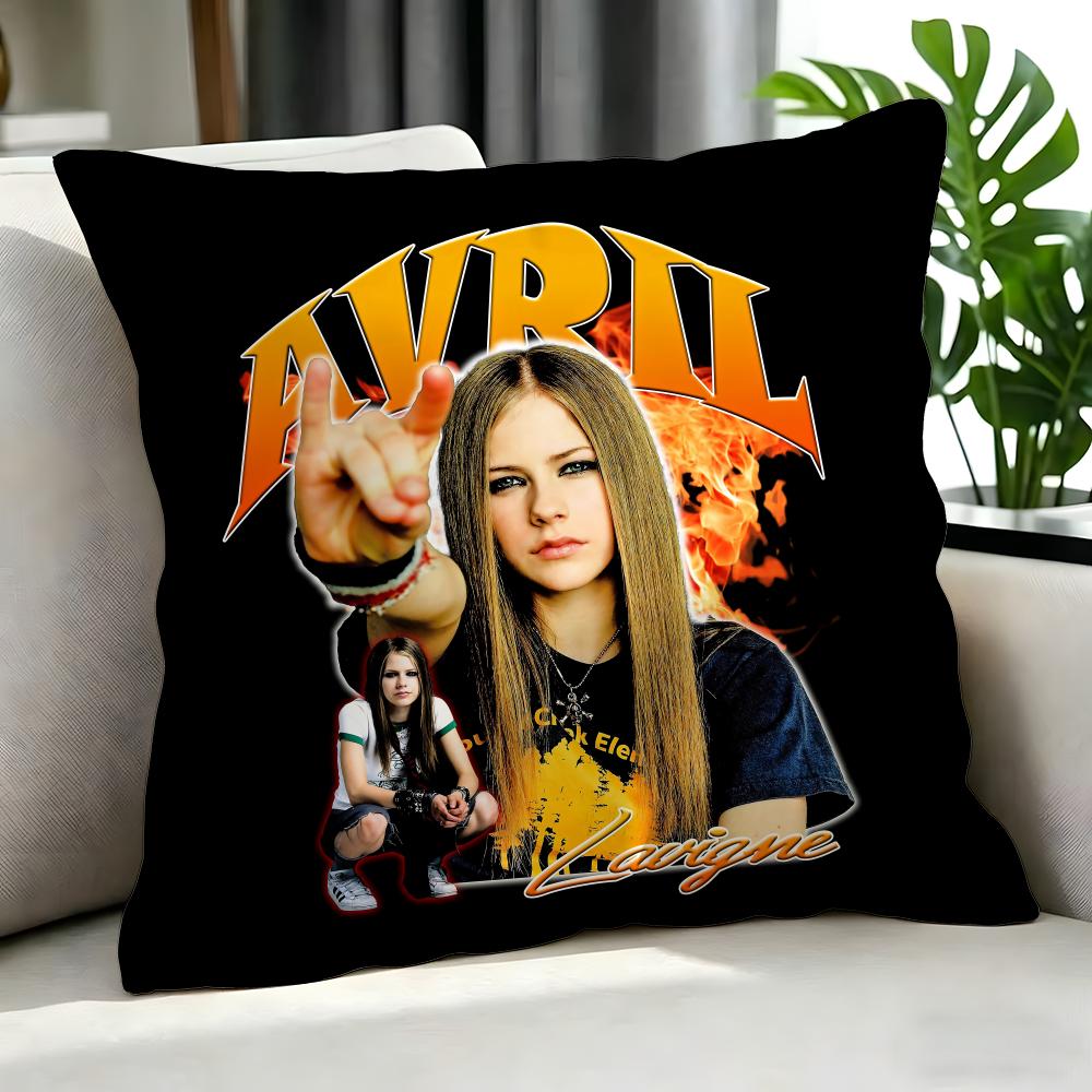 Singer - Avril Lavigne Cushion Cover Cushion Cover Set 4Pcs 50X50 45X45 40X40 Pillowcase Decorative Sofa Home Decor