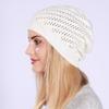 Autumn and Winter Warm Knitted Ear Protection Pile Up Hats Single Layer Women's Hats