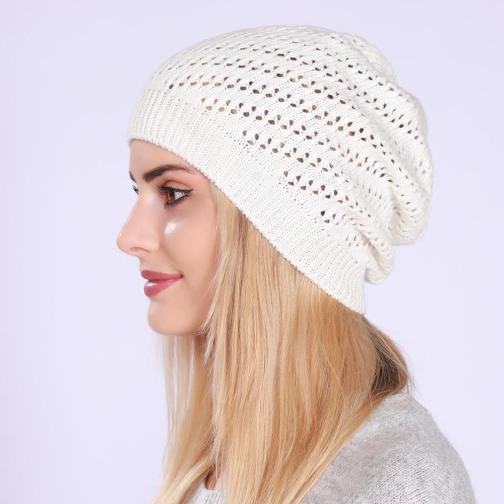Autumn and Winter Warm Knitted Ear Protection Pile Up Hats Single Layer Women's Hats