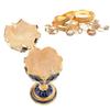 Easter Egg Shaped Trinket Box Hand Painted Decorative Rhinestones Alloy Hinged Enameled Jewelry Box for Rings Necklaces