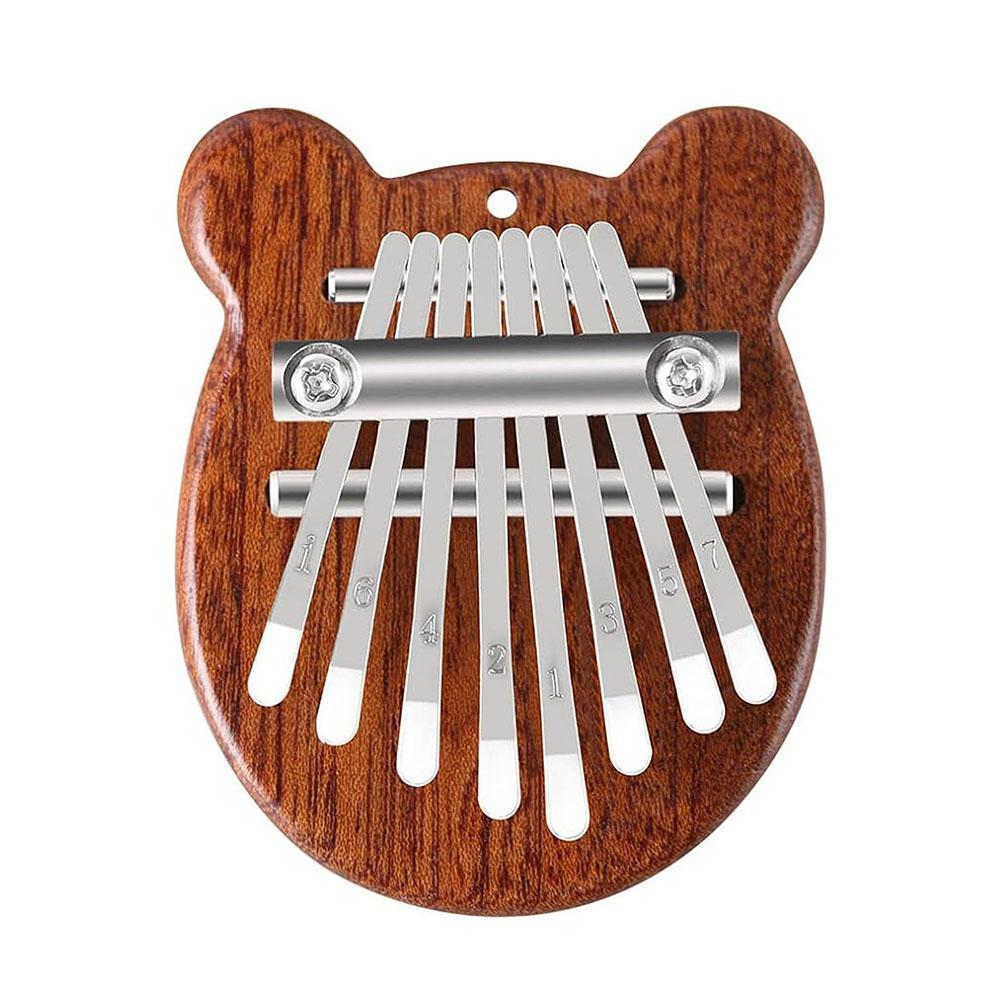 Portable Solid Wood 8 Key Mini Kalimba exquisite Finger Thumb Piano Musical good accessory Pendant Christmas Gift