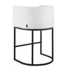 Bar Stool Set of 3, 63cm Counter Height Stools, Counter Barstool with Backrest, Arm, Metal Frame, and Footrest, Accent Fabric Bar Chair, Island