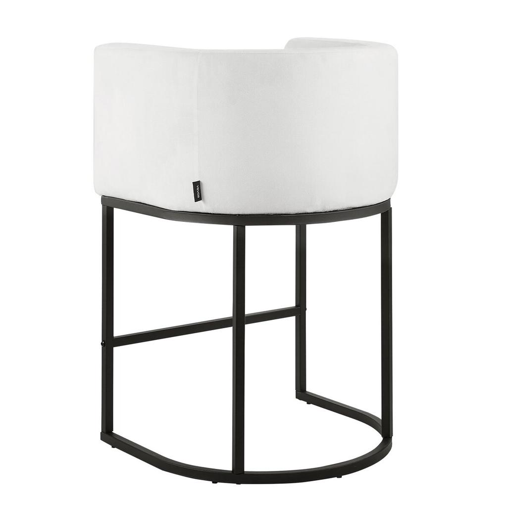 Bar Stool Set of 3, 63cm Counter Height Stools, Counter Barstool with Backrest, Arm, Metal Frame, and Footrest, Accent Fabric Bar Chair, Island