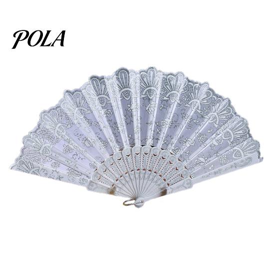 Chinese Style Sturdy Plastic Rib Fan Vintage Lace Folding Portable Floral Pattern Elegant Handheld Lightweight for Tea Wear Hand Dance Performance