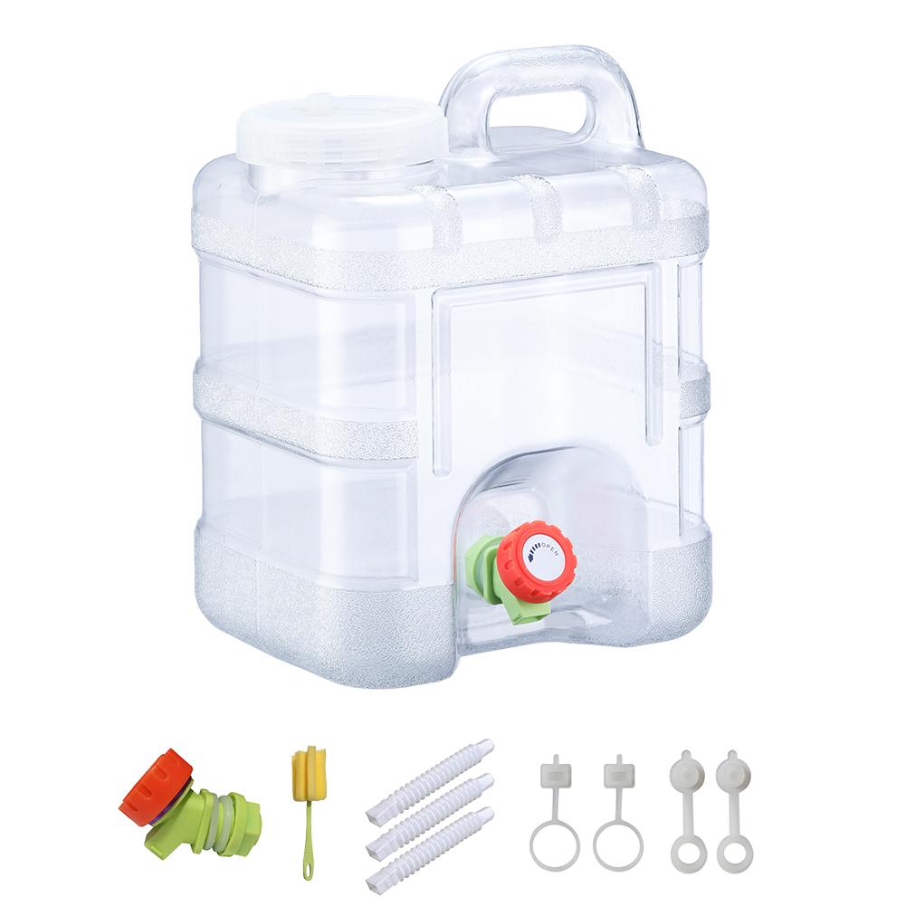5L-20L Portable Tank Container Leak Proof Large Capacity Water Container Square Beverage Water Container with Faucet for Outdoor