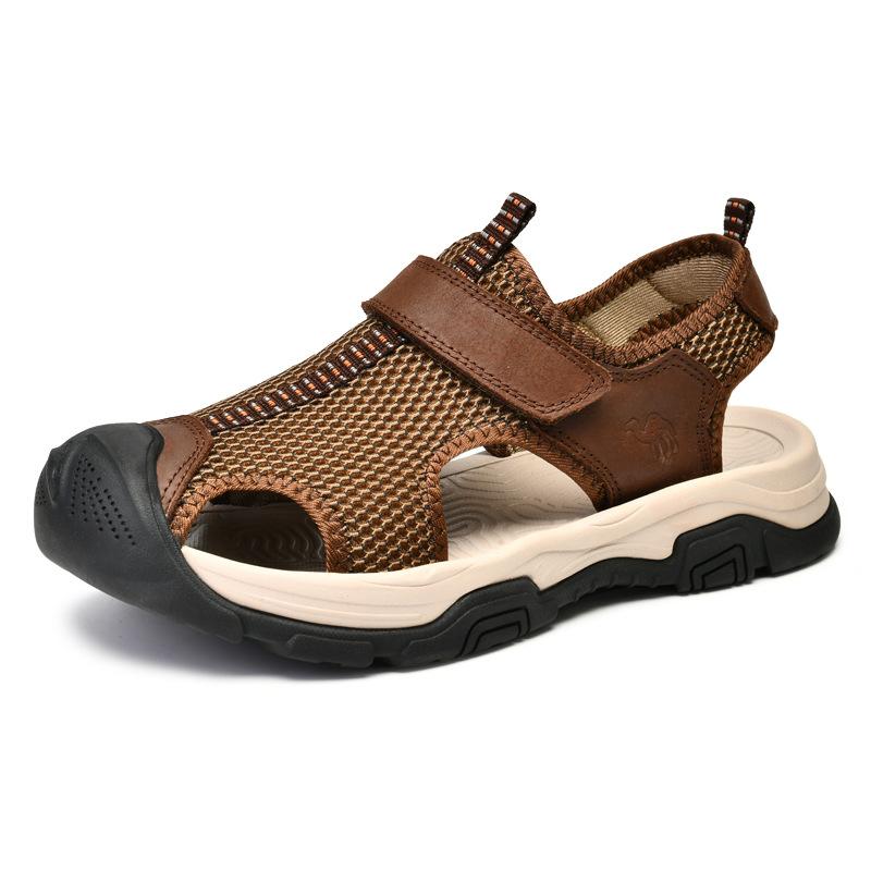 Large size men's shoes summer new bag head sandals breathable non-slip deodorant outdoor leisure wading beach shoes men