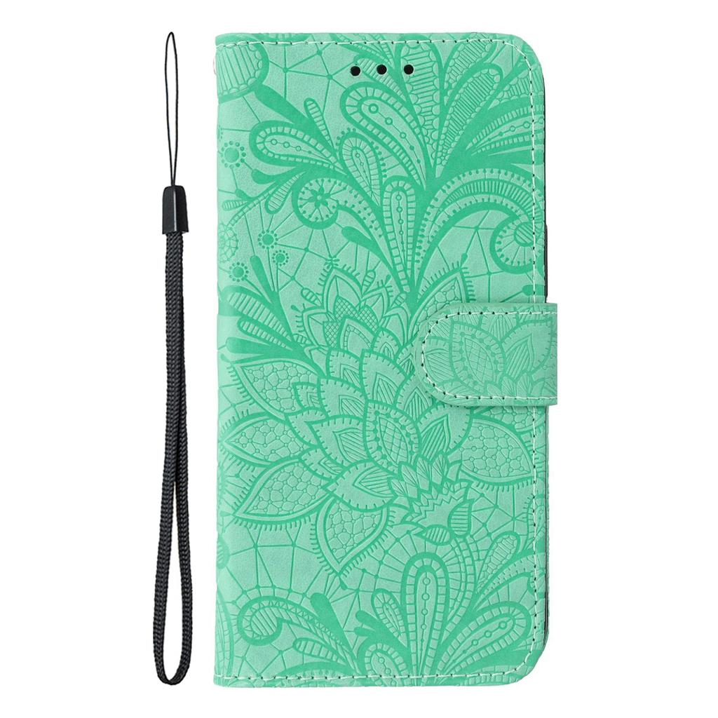 For Samsung Galaxy S24 Ultra Case Lace Flowers PU Leather Flip Wallet Phone Cover