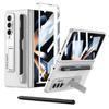 Bracket Leather Pen Slot Cover For Samsung Galaxy Z Fold 4 Case Hard Full Protection Cover With Front Film (No Pen )