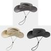 Wide Brim Fisherman Hat For Men Women Sun Protection Breathable Outdoor Summer Accessory