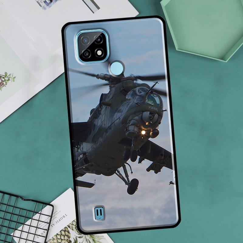 Mil Mi 24 Hind Helicopter Case For OnePlus Nord 2 9 10 Pro 9R 10R 8T Cover For Realme GT Master Neo 2 3 8i 9i 8 Pro