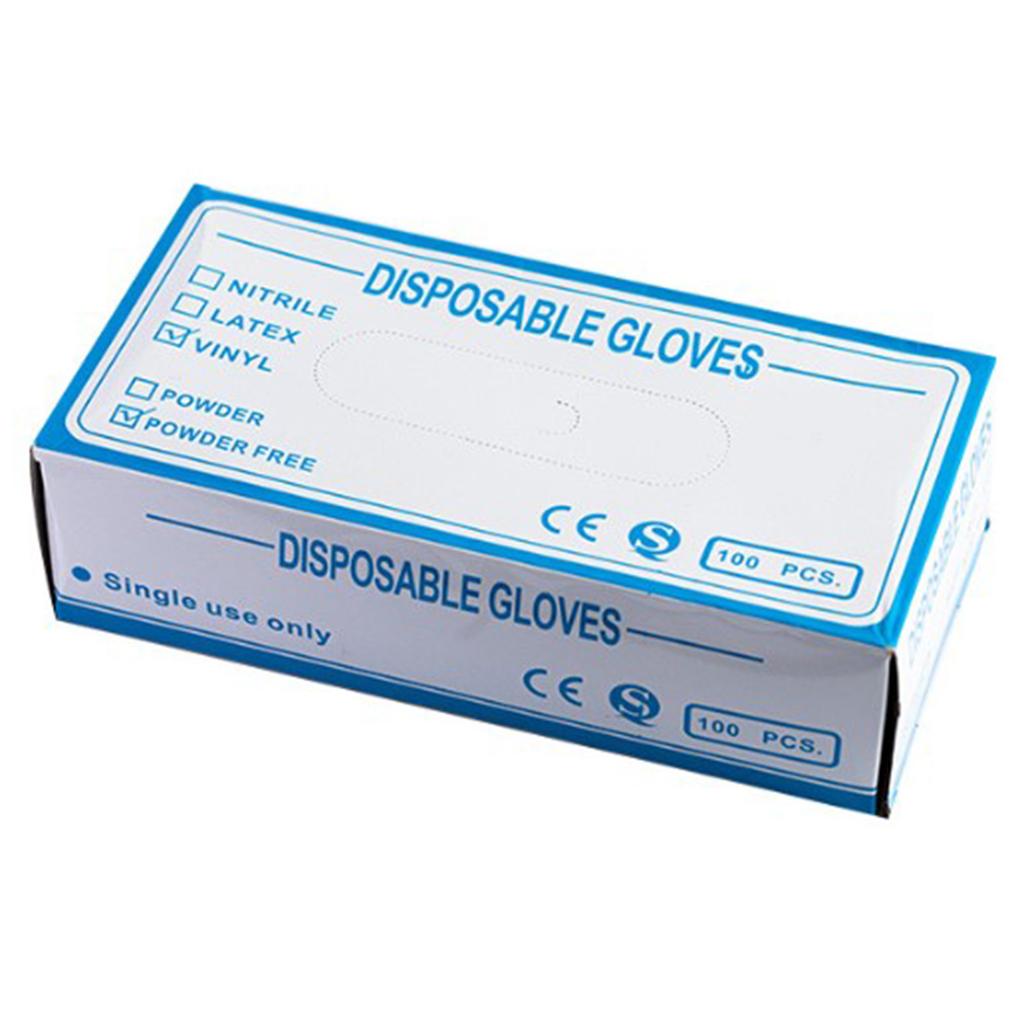 100 STÜCK Einweg-PVC-Handschuhe Plastik Lebensmittelechte Handschuhe für Catering Küche Backen Große Größe