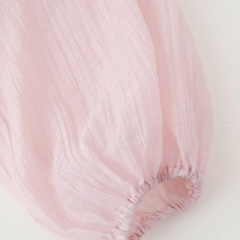 Kaslead New Arrival Women's Clothing Fashion Style Fashion Minimalist Three-Dimensional Flower Ruched Texture Ruffles Dress