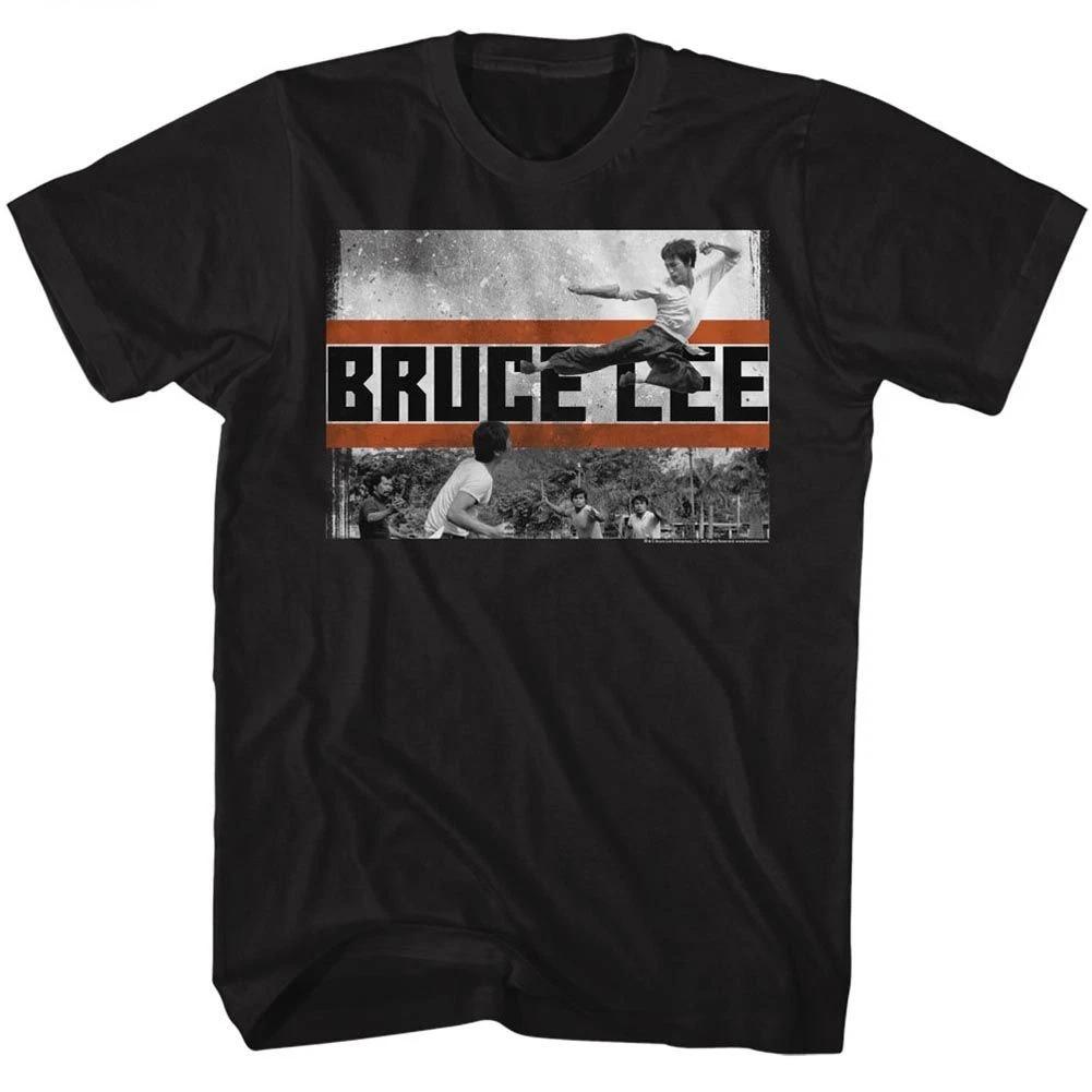 Bruce Lee Fly Kick Black Icon  Children s T-shirt 130