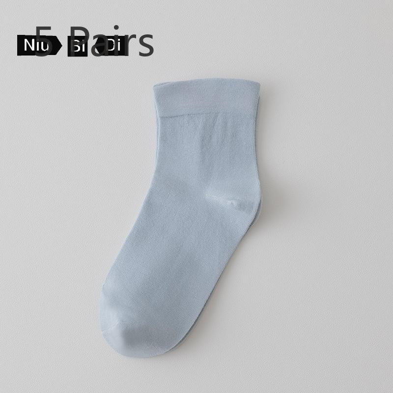 

5 пар ежемесячных носков летние носки с напуском женские хлопковые свободные носки для беременных и послеродовые бесшовные большого размера хлопковые носки белые 5 pairs синий