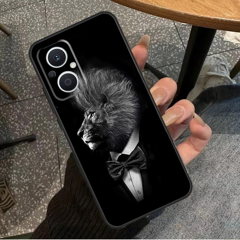 Man Suit Shirt Tie For OPPO Reno 11F 12F 13F 14F 8T 10 11 12 13 14 Pro 8 7 Lite OPPO Find X8 X6 X5 X9 Pro Case