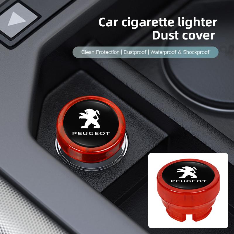 Car Cigarette Lighter Dust Proof Protect Cover Lighter Button For Peugeot 208 308 206 307 207 3008 407 508 2008 5008 301 406 408