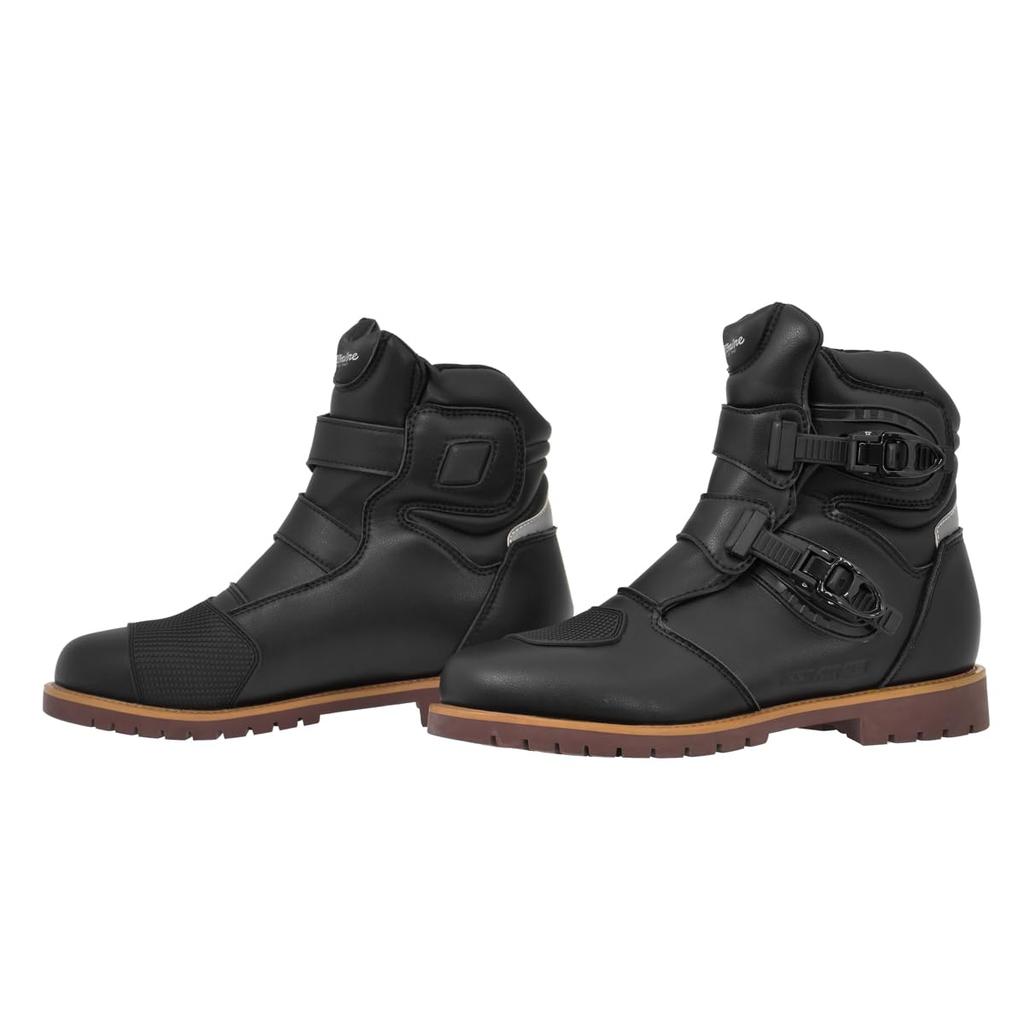 Komine 2025 Model WP Adventure Short Boots Size (BK-0975), Black, 26.5