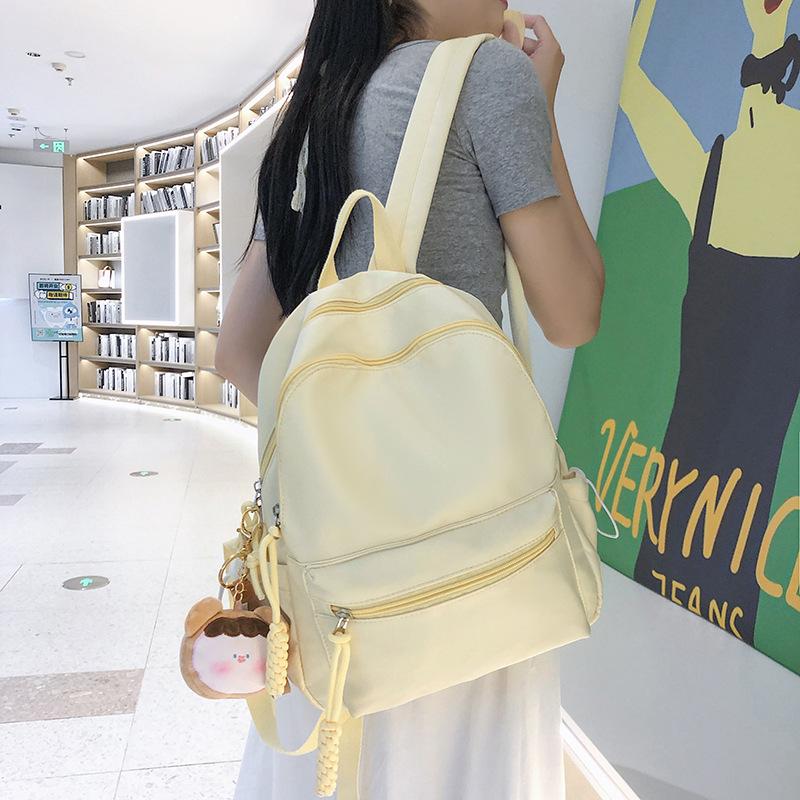 Small Fresh Korean Version of Literary Soft Girl Student Schoolbag Japanese and Korean Leisure Style Large-capacity Backpack