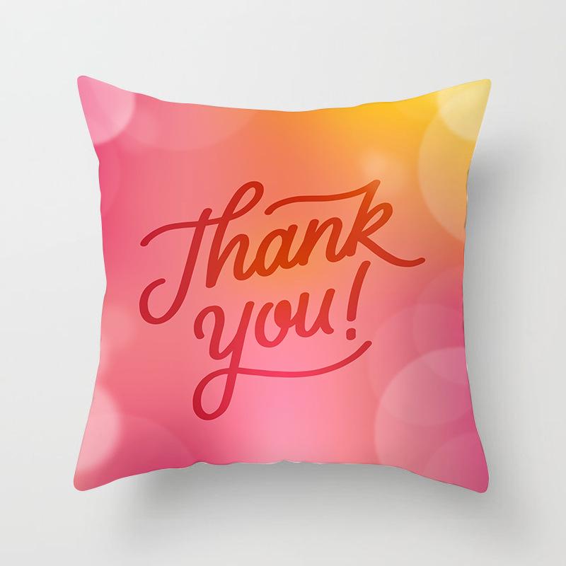Modern Simple Pillow Letter Watercolor Print Pillow Cushion Cover Home Supplies