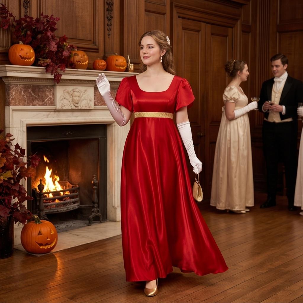 Women's Ball Gown Waist Regency Dress