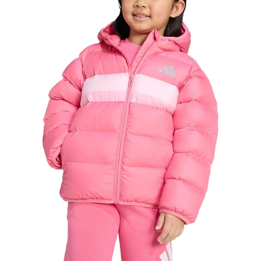 adidas Padded Jacket Pink Fusion Children Aged 3 7 Years Old JW2454