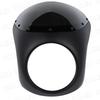 Motorcycle Cafe Racer Front Cowl Rocket Bikini (Matte Black/Smoked Glass)