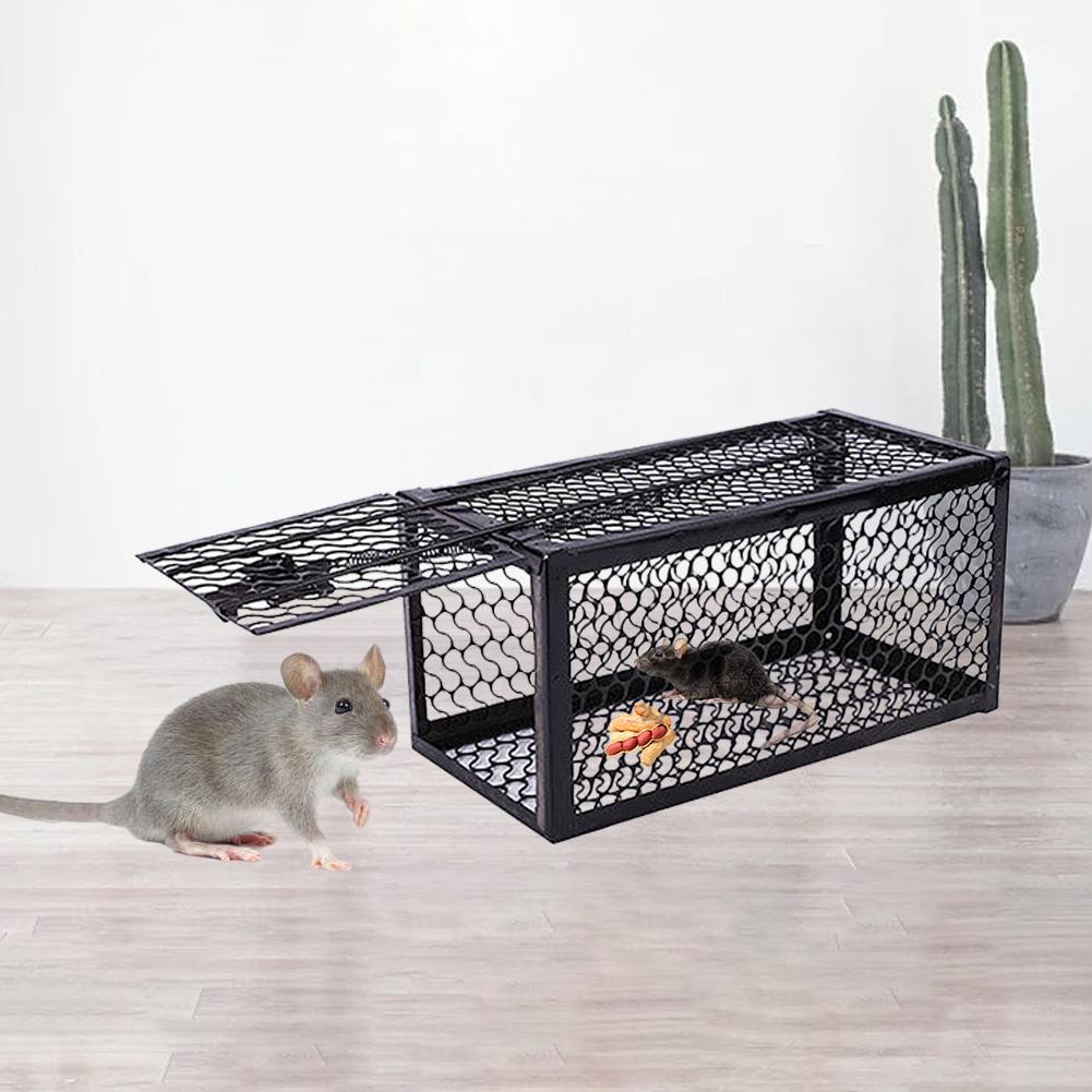 Self-locking Mousetrap Safe Firm Iron Net Household Mouse Catcher Metal Reusable Humane Indoor Outdoor Rat Trap Rat Cage