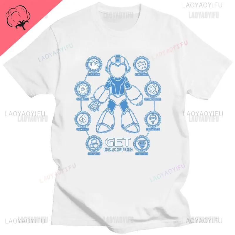 Mega Man Video Game Men Printed T Shirt Official Megaman X Player Select Cotton Tshirt Fashion Short-sleev New Men'S Gift Tees
