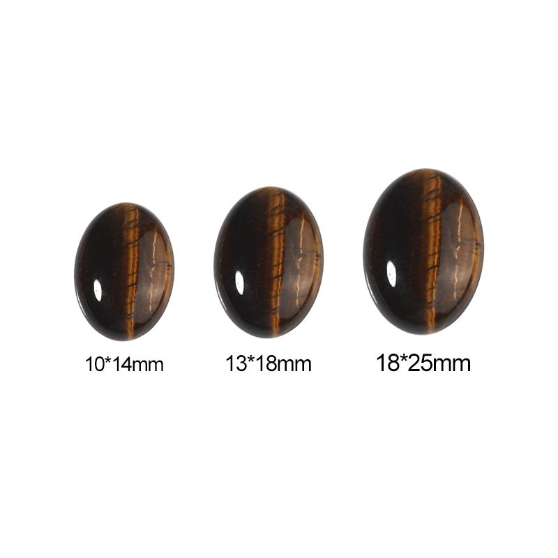 5/10 Pièces/Paquet Cabochon Pierre Naturelle Agate Ovale Lapis Œil de Tigre Perles Libres Dos Plat Cabochon Camée Entretoises Pour la Fabrication de Bijoux