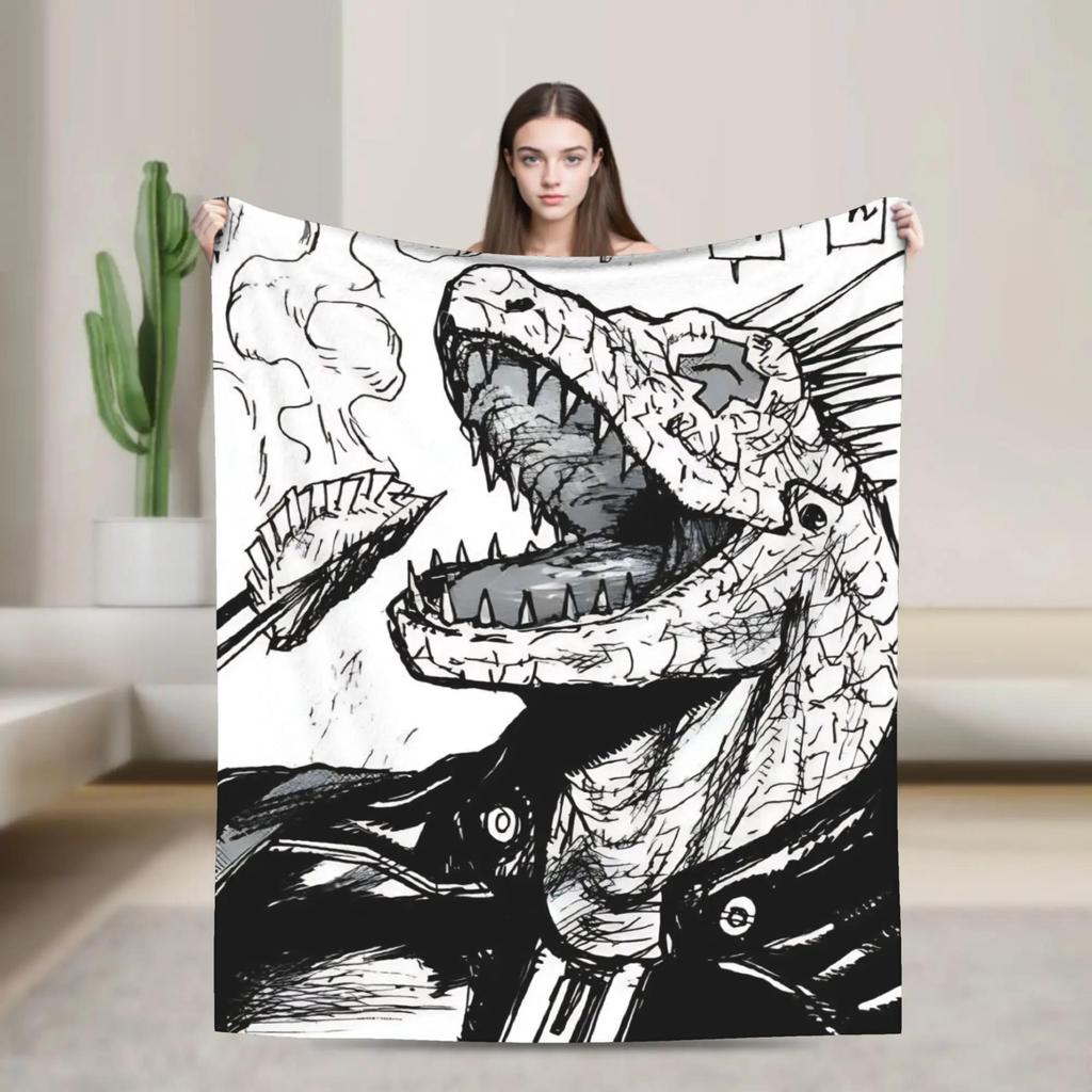 Dorohedoro Kaiman Flannel Blanket Super Warm Throw Blanket for Couch Bed Travel Office Sofa or as Bedspread Cover