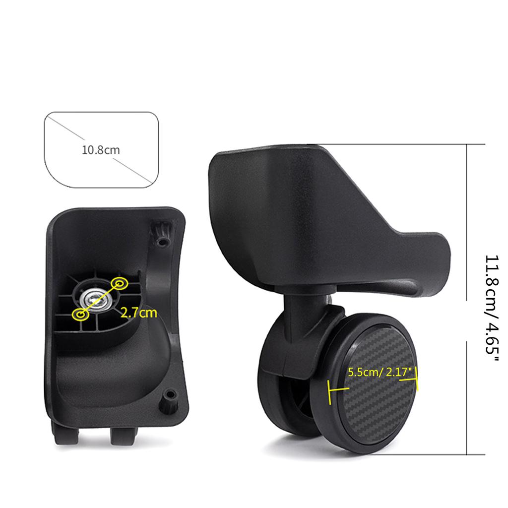Trolley Case Luggage Wheels Luggage Swivel Left and Right Wheels DIY Suitcase Replacement Parts for Most Suitcases