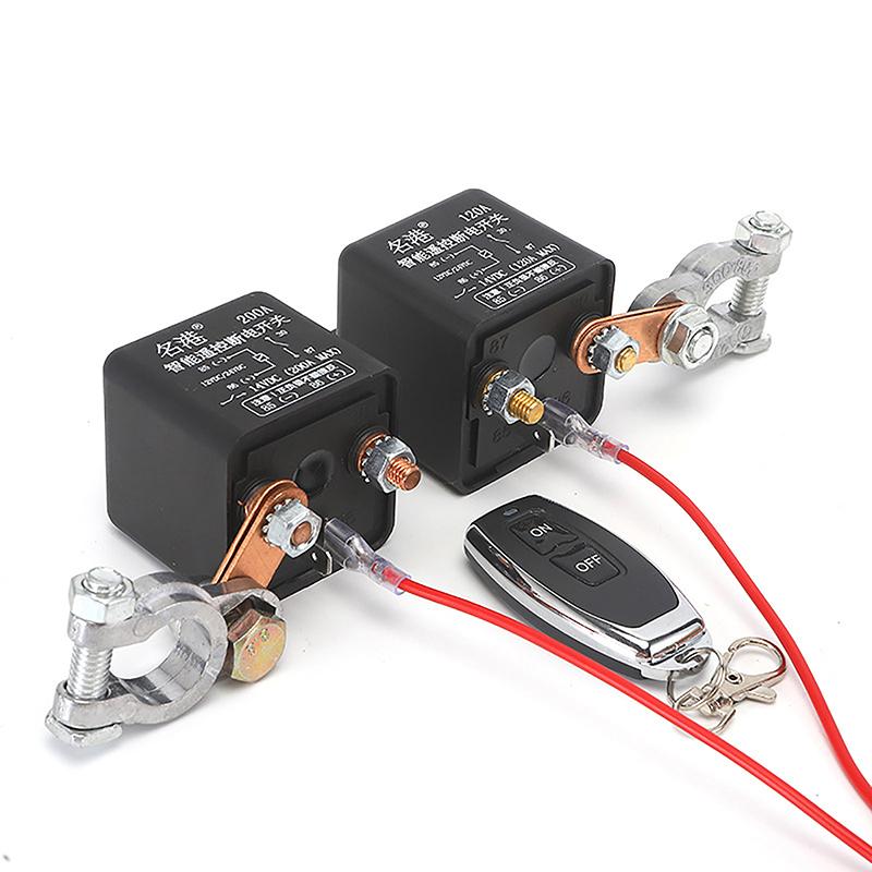 12V Relay Battery Switch Remote Control Battery Disconnect Cut Off Isolator Switch Anti-Theft With Remote Control Switch Fobs