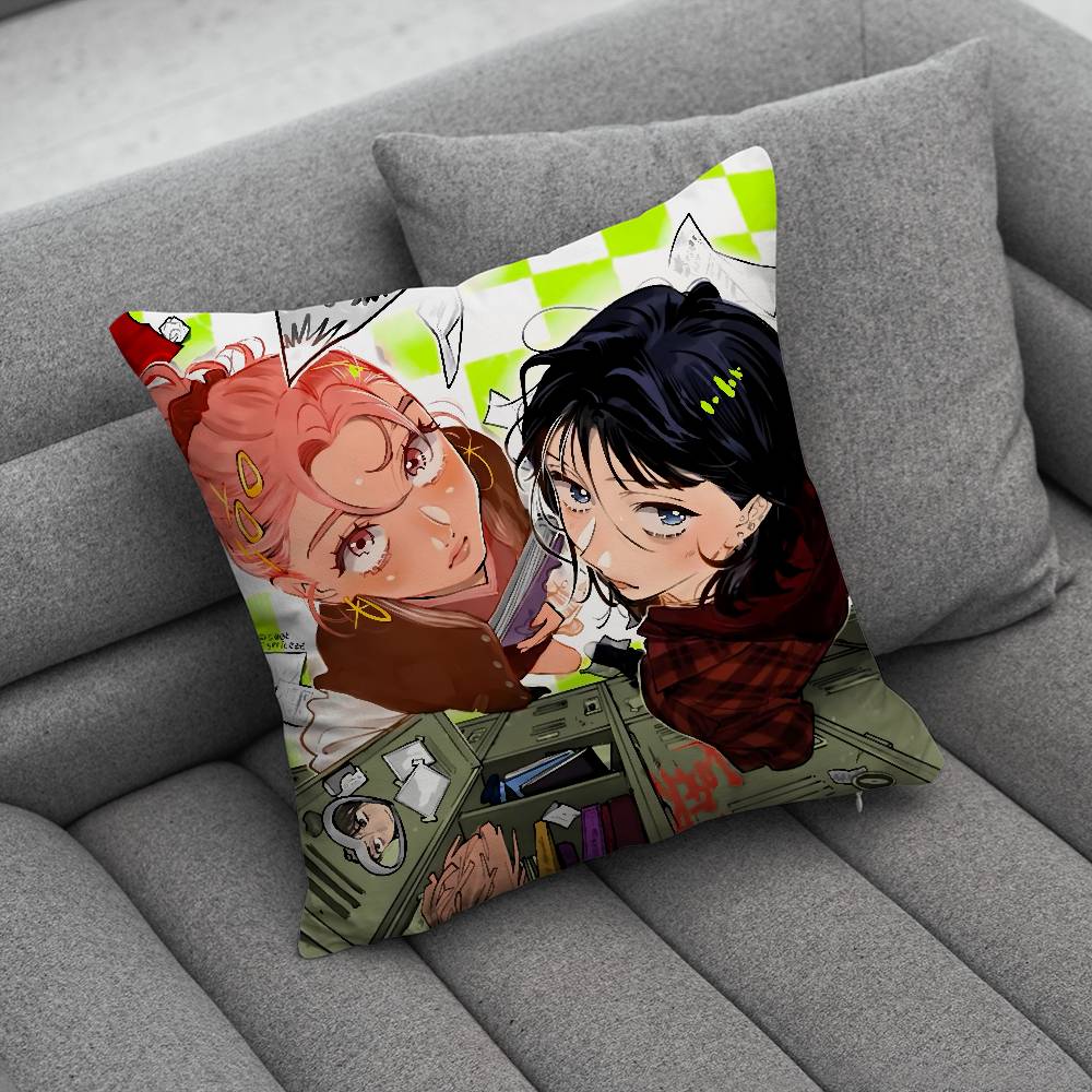 Aya Oosawa and Mitsuki Koga Pillow Case For Home Bedroom Car Office Decoration Living Room Sofa Cushion Cover Suitable